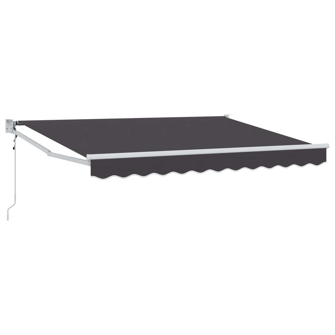 vidaXL Ausziehbare Markise Anthrazit 2,5 x 2 m Polyester und Metall, Anthrazit 2,5 x 2 m