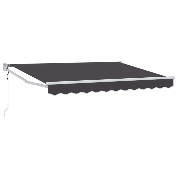 vidaXL Ausziehbare Markise Anthrazit 2,5 x 2 m Polyester und Metall, Anthrazit 2,5 x 2 m
