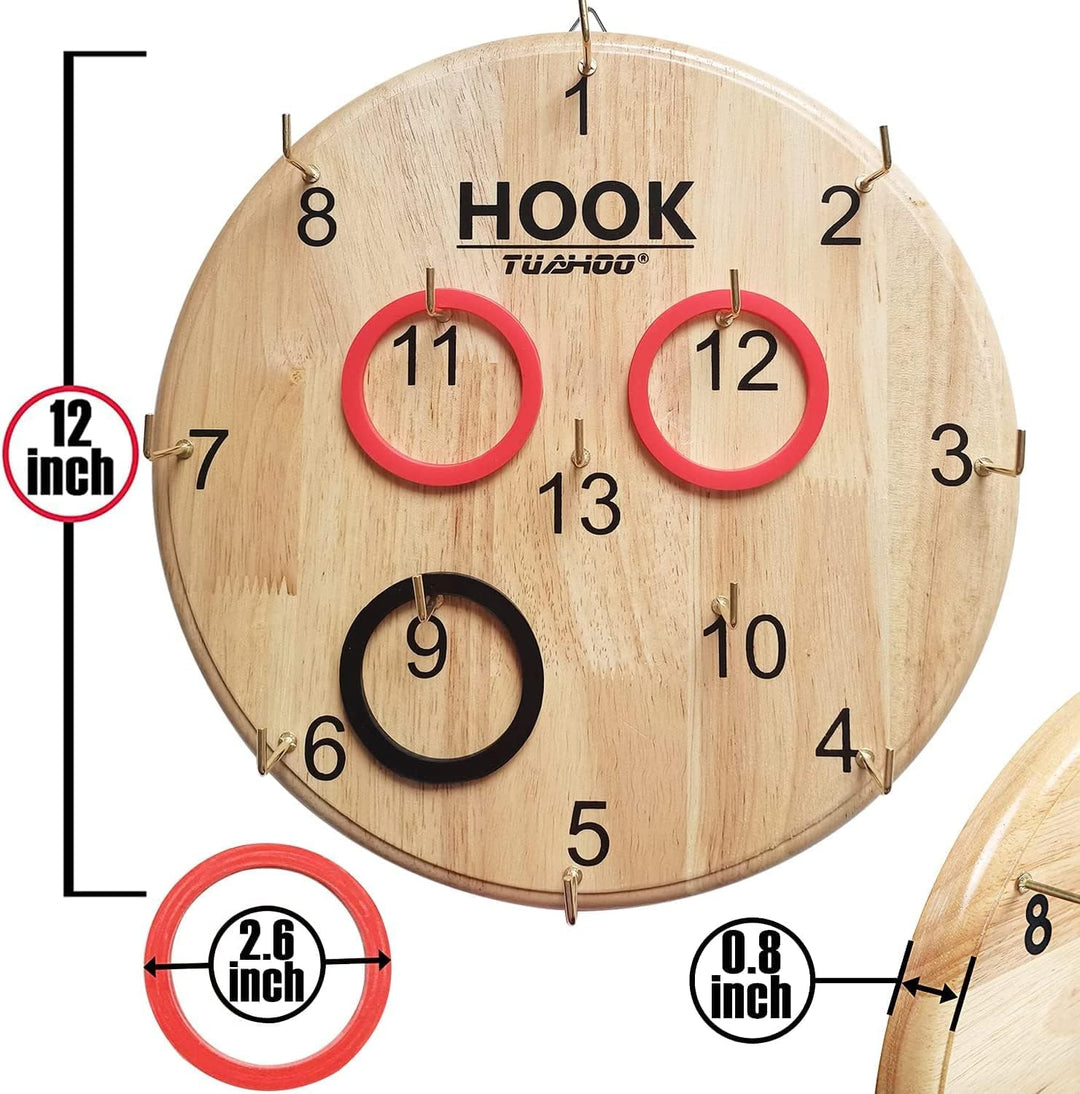 TUAHOO Ring Wurfspiel für Kinder ab 3 Jahre und Erwachsene, Dartscheibe, Ring Toss Spiel für Indoor