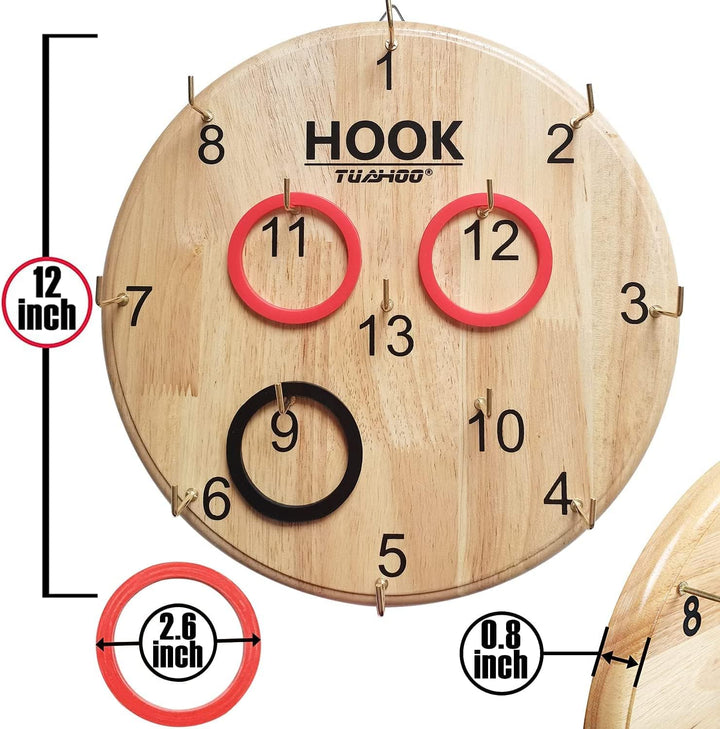 TUAHOO Ring Wurfspiel für Kinder ab 3 Jahre und Erwachsene, Dartscheibe, Ring Toss Spiel für Indoor