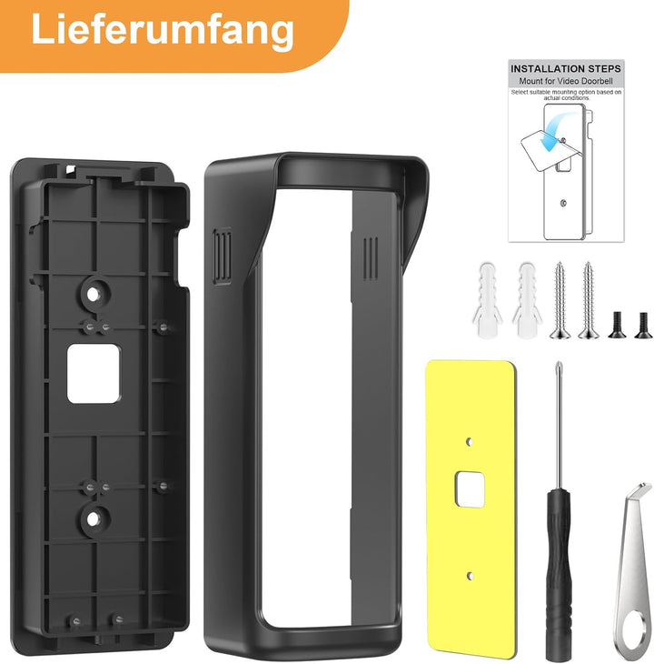 2026 Ring Selbstklebende Video-Türklingel-Halterung kompatibel mit Ring Battery Video Doorbell/Plus/