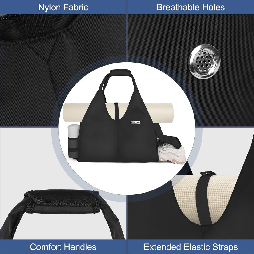KYYLZ Sporttasche Damen Yogatasche Gross,Sporttasche Reisetasche mit Schuhfach,Wasserdicht Tragetasc