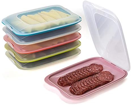 Gariella - Hochwertige stapelbare Aufschnitt-Boxen, Frischhaltedose für Aufschnitt. Wurst Behälter.