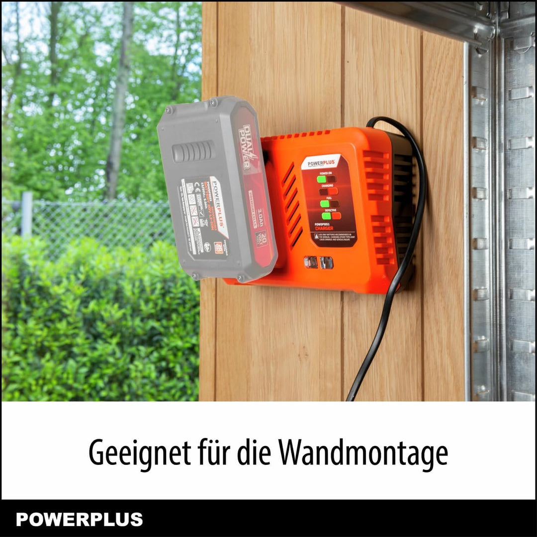 Power Plus Dual Power Akku Ladegerät POWDP9051-4.0A - für 20V & 2x20V Akku & Batterien - Akku-Plattf