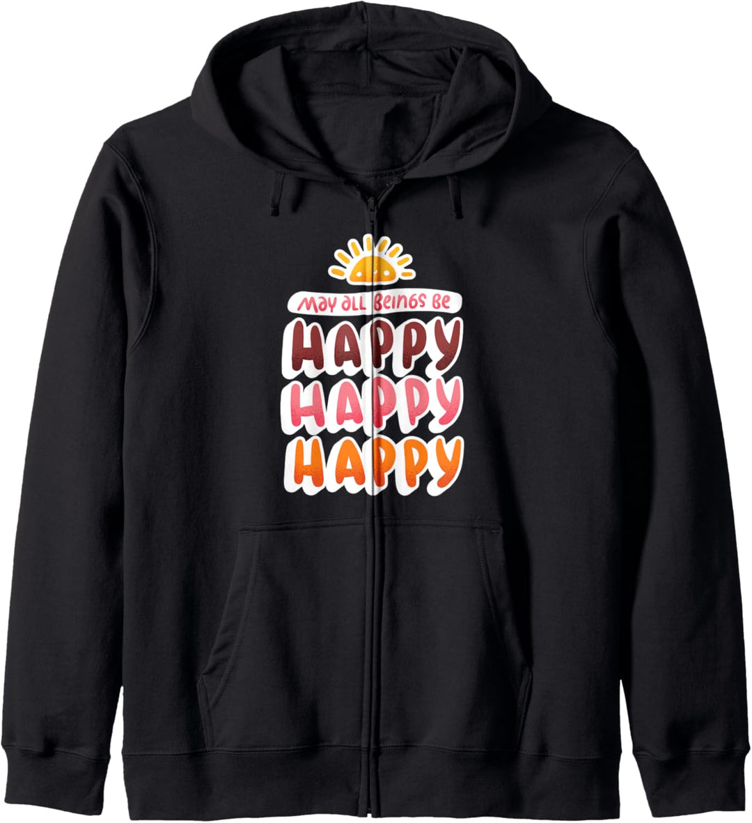 Happy Happy Happy Peace Liebe Güte Tie Dye Geschenk Kapuzenjacke