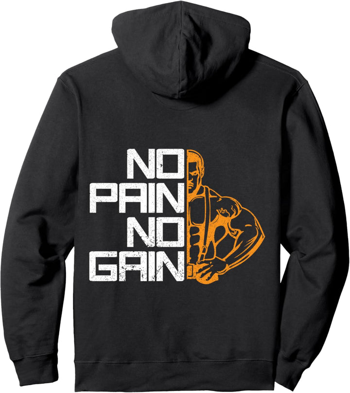 Training ohne Schmerzen, ohne Gewinn, Fitnessstudio Pullover Hoodie