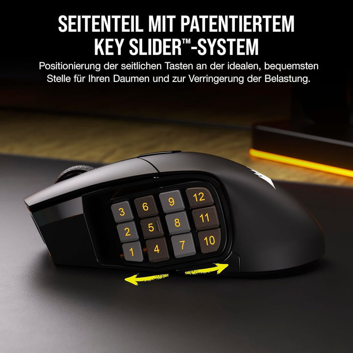 Corsair Scimitar Elite RGB Wireless MMO Gaming Mouse - 26.000 DPI - 16 Programmierbare Tasten - Bis