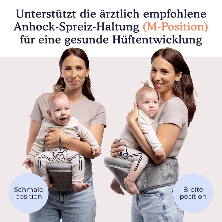 Beco Gemini Hüftsitz Babytrage – 4-in-1 Ergonomische Kindertrage für Neugeborene & Kleinkinder (0-36