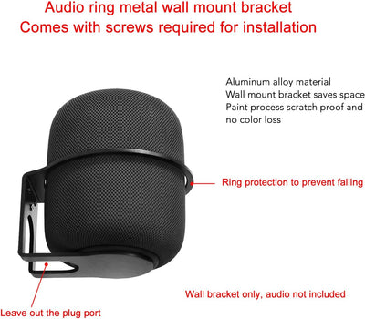 Lautsprecher-Wandhalterung für HomePod, Metall-Lautsprecher-Wandhalterung für HomePod 1. Generation,