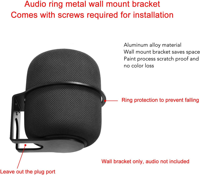 Lautsprecher-Wandhalterung für HomePod, Metall-Lautsprecher-Wandhalterung für HomePod 1. Generation,