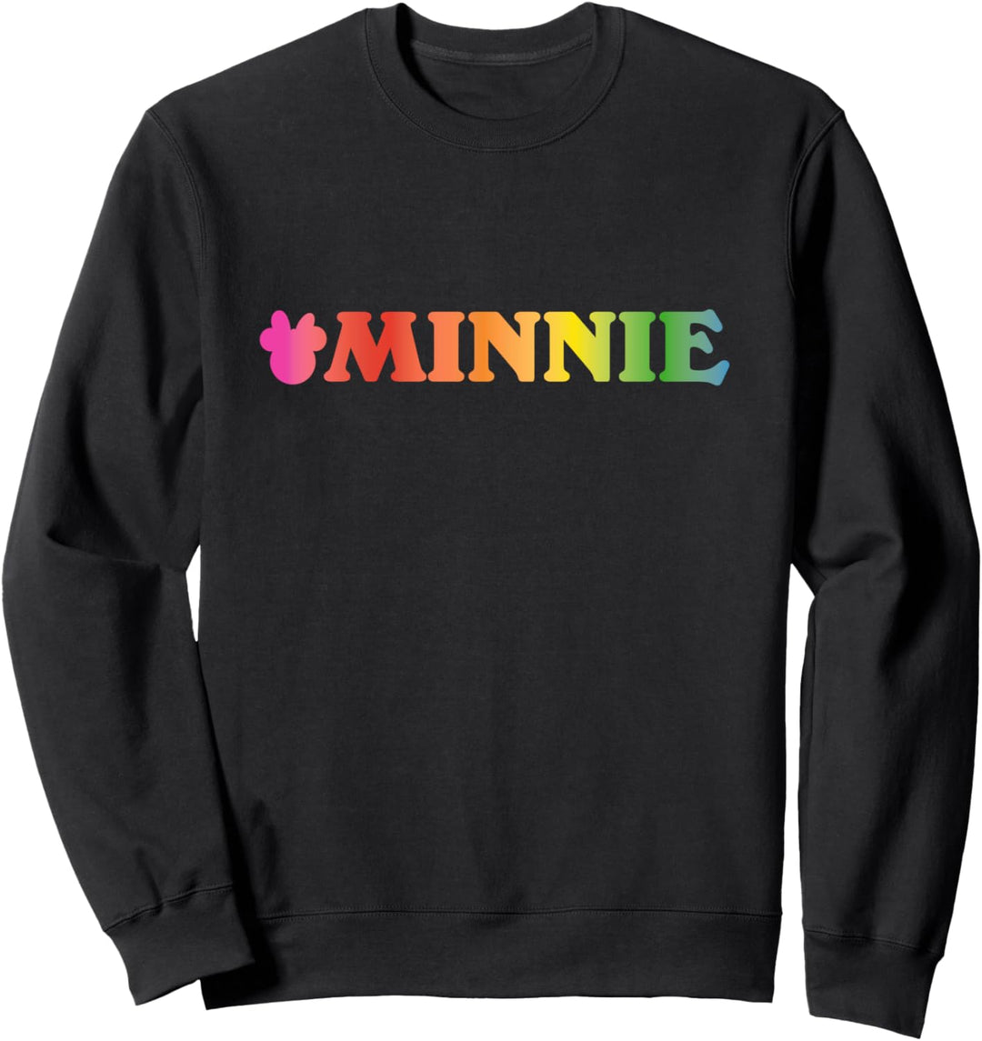 Disney Minnie Name Rainbow Sweatshirt