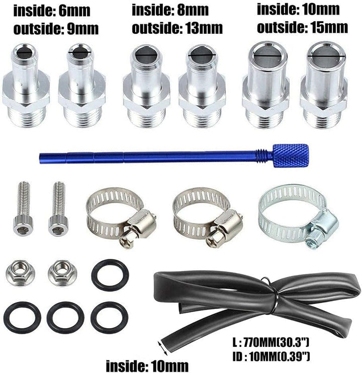 Towwoo Oil Catch Can, 300ml Aluminium Auto Reservoir Tank Universal Air Oil Seperator mit Luftfilter