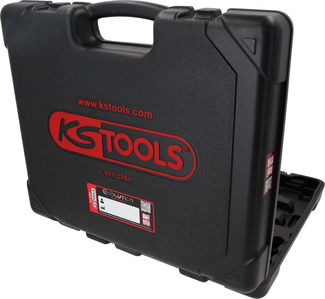 KS Tools 917.0797-99 Kunststoff-Leerkoffer (ohne Inhalt) für 1/4"+1/2" Steckschlüssel-Satz, 97-tlg.