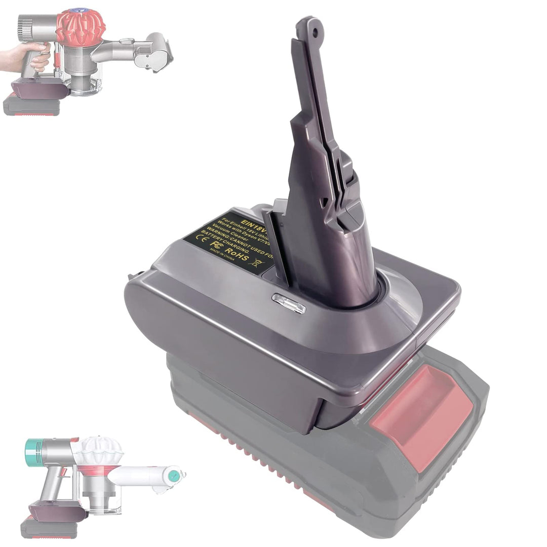 EID Akku Adapter für Dyson V7&V8, für Einhell 18V Lithium Akku Konvertiert auf für Dyson V7/V8 Serie