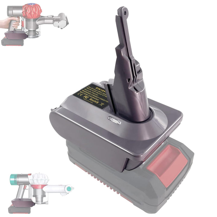 EID Akku Adapter für Dyson V7&V8, für Einhell 18V Lithium Akku Konvertiert auf für Dyson V7/V8 Serie