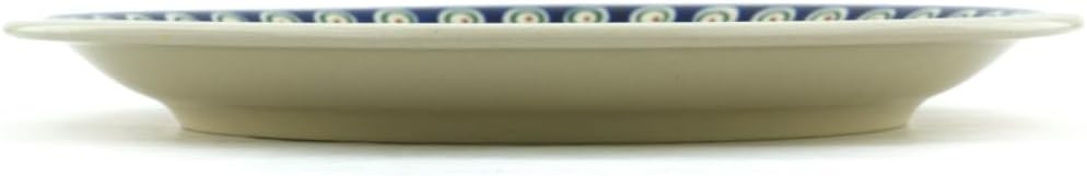 Original Bunzlauer flacher Teller/Pizzateller/Essteller Ø27.2 cm, H=3.0cm Dekor 8