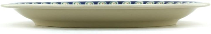 Original Bunzlauer flacher Teller/Pizzateller/Essteller Ø27.2 cm, H=3.0cm Dekor 8