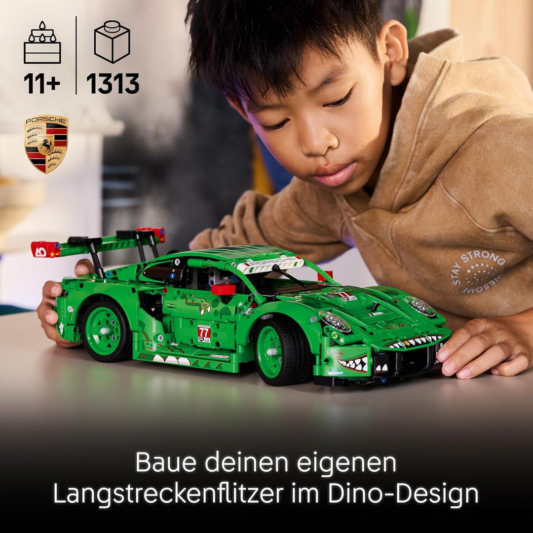 LEGO Technic Porsche 911 GT3 R Rexy AO Racing Rennwagen - Porsche Modellauto - Rennwagen zum Sammeln