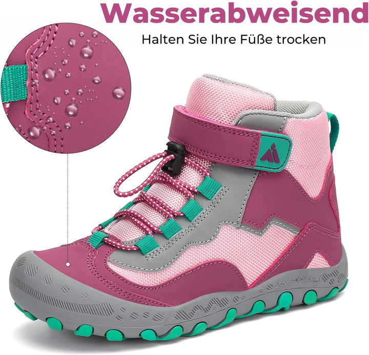 Mishansha Kinder Trekking- &amp; Wanderschuhe Jungen Mädchen Wanderstiefel Outdoor Trekkingschuhe 27 EU