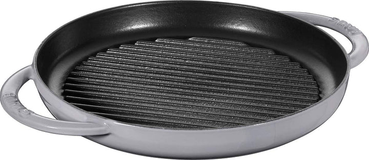 Staub 40509-522-0 Grillpfanne, rund, Gusseisen, grau, 26 cm 32 x 7.5 x 2.76 cm Grau, 32 x 7.5 x 2.76