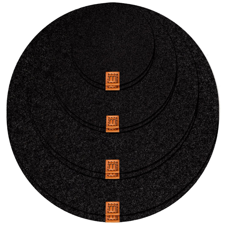 Design Filz Untersetzer rund für Vasen BZW Getränkeuntersetzer - 8er Set - 10 cm/ 15cm / 20 cm / 25c