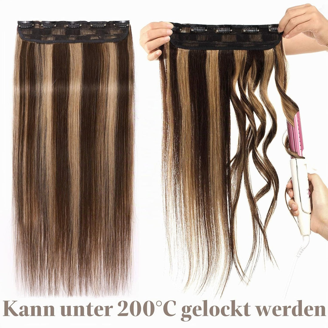 SEGO Haarverlängerungen Clip in Extensions DICKER 7A 100% Echtes menschliches Haar 1 Teilig 5 Clips
