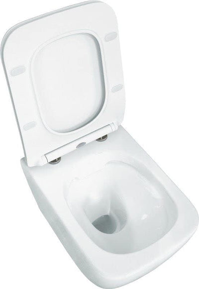 Tece Vorwandelement Base inkl. Drückerplatte chrom + Lavita Wand WC Lino ohne Spülrand + WC-Sitz mit