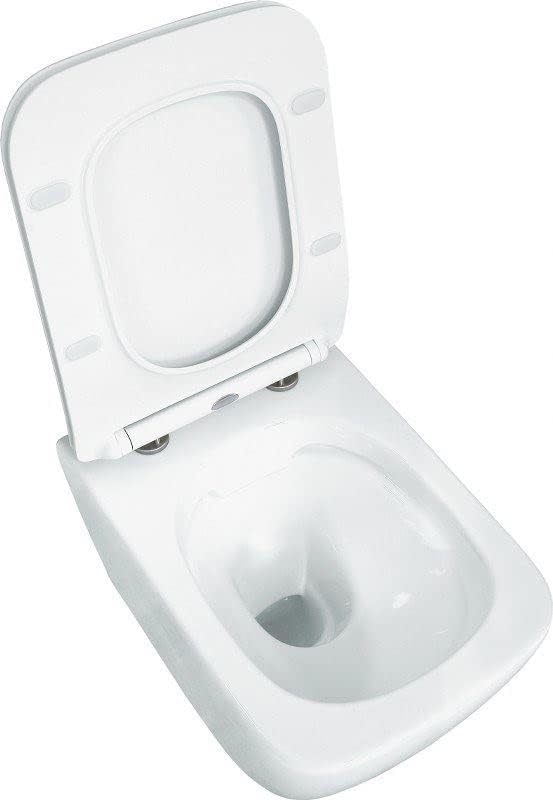 Tece Vorwandelement Base inkl. Drückerplatte chrom + Lavita Wand WC Lino ohne Spülrand + WC-Sitz mit