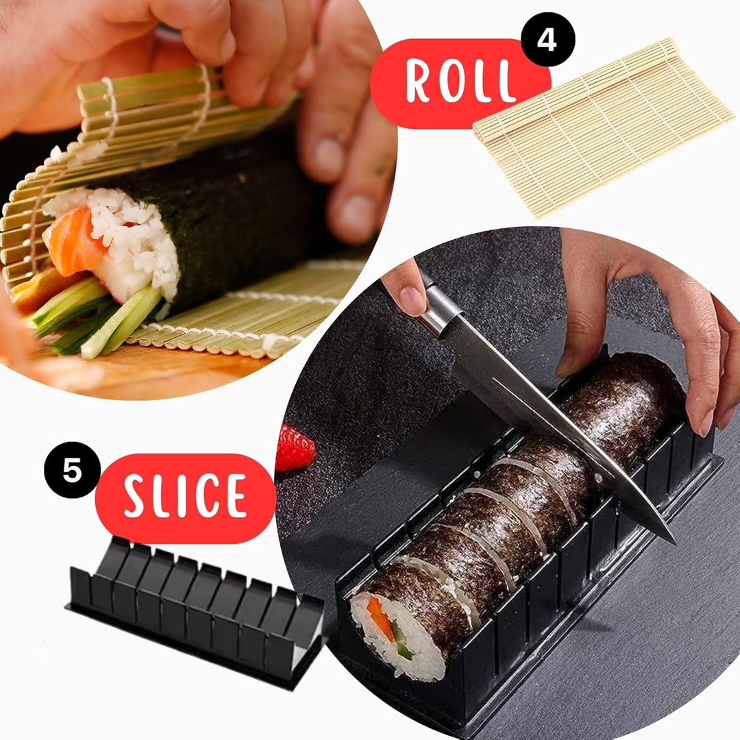 Sushi Maker Komplett-Set Sushi Maker Sushi Maker Set Sushi Maker Set mit Bambusmatte Japanisches Mes