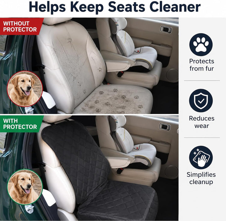 GOOGO Autositzschoner für Hunde Vordersitz, Wasserdichter Dog Front Seat Cover aus 600D Oxford Stoff