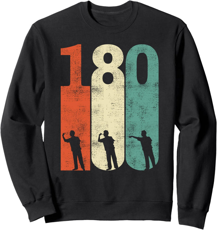 Retro 180 Darts Triple 20 Vintage Dartspieler Geschenke Sweatshirt