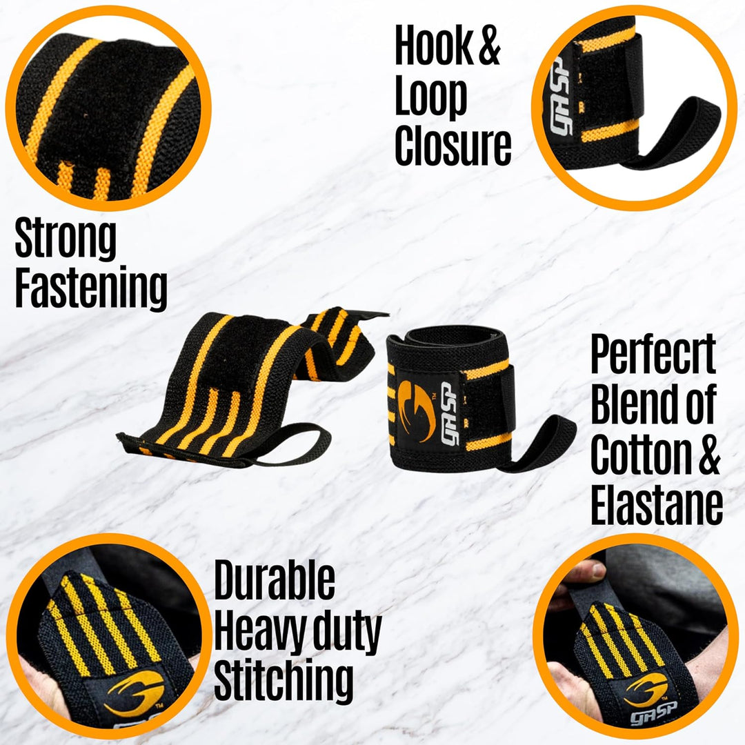 GASP Herren Hardcore Wrist Wraps Black Hardcore Wrist Wraps, Black Hardcore Wrist Wraps