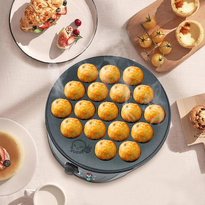 Takoyaki Maker750W, elektrische Maschine 18-Loch, einfach u. leicht zu bedienende elektrische Maschi