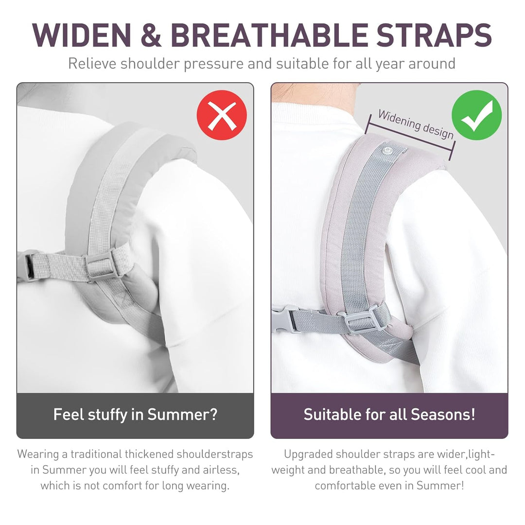 Viedouce Babytrage Neugeborene ab Geburt, Ergonomische Baby Trage Baumwolle Tragegurt mit Kopstütze
