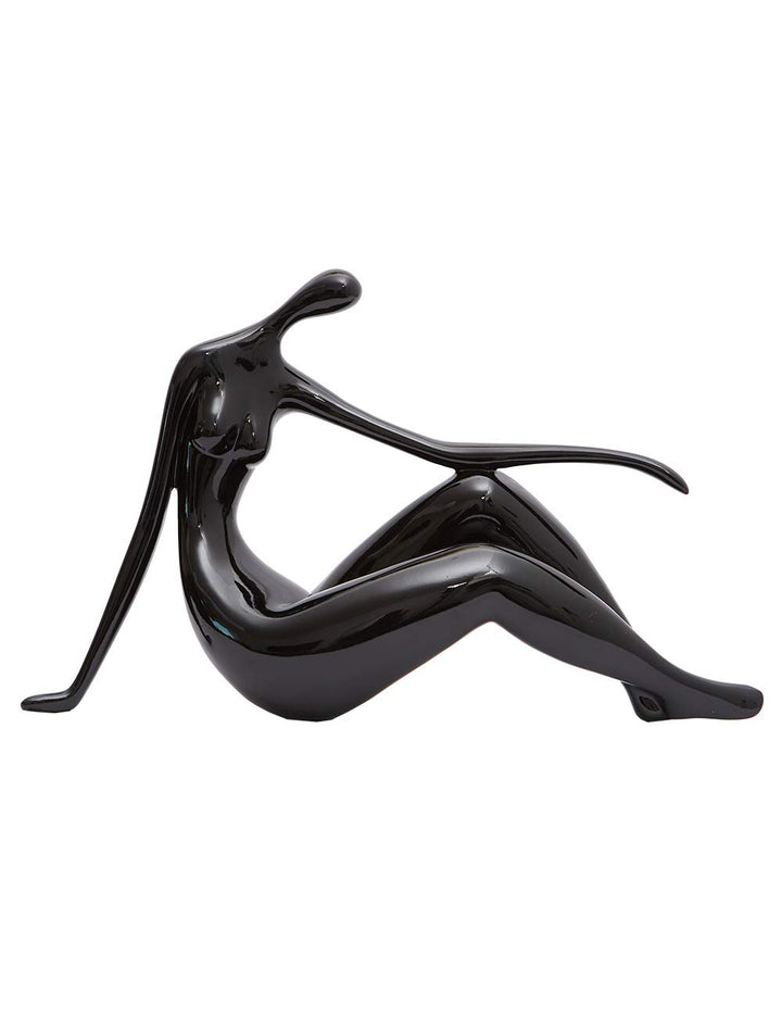 HAUCOZE Modern Dekor Skulptur Frau Figuren Statue Wohnzimmer Kunst Arts Polyresin Geschenk 36cm