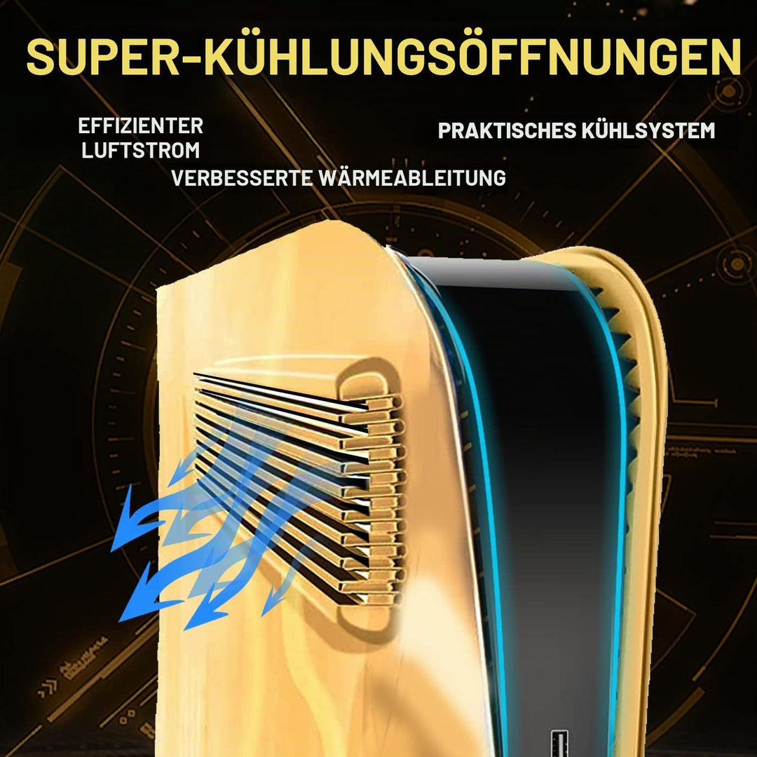 PS5 Digitale Frontplatte mit Kühlungsöffnungen, gebogen, Ersatzplatten, Zubehör für Playstation 5 Di