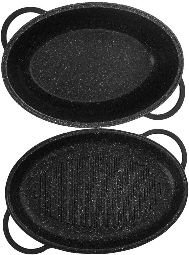 Orion Group Bräter Induktion mit Granitbeschichtung | Bratentopf Schmortopf mit Deckel Grilltopf Gri