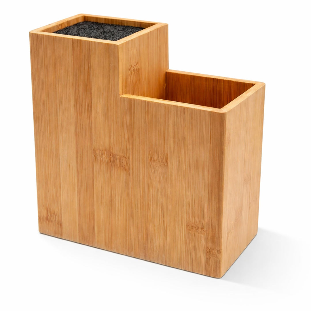 Presar Bambus Messerblock ohne Messer - Holz Messerhalter & Organizer für Küchenmesser, Besteck, Koc