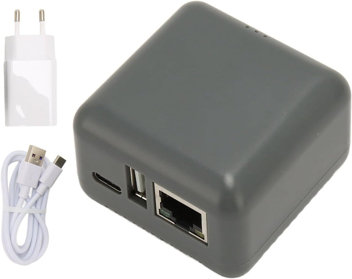GOWENIC RJ45-Netzwerkanschluss, Netzwerk-USB-Druckerserver, WLAN-Netzwerkdruck, EIN Bis Viele Server