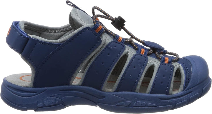 Lico Unisex Kinder Nimbo Sandalen 29 EU Blau Grau Orange, 29 EU Blau Grau Orange