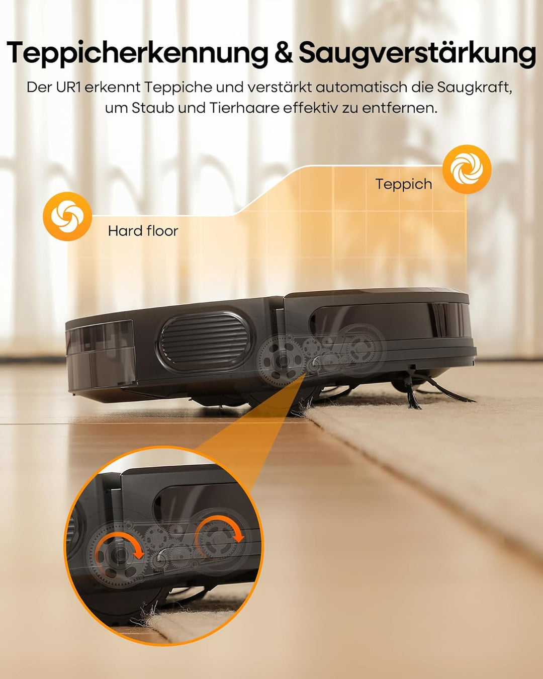 Saugroboter mit Wischfunktion 5000Pa, Staubsauger Roboter 3 in 1 mit 180Min Laufzeit, Staubsaugrobot