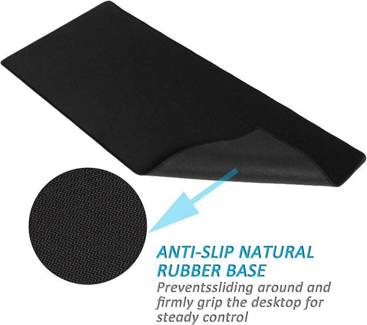 LL-COEUR XXL Schwarz Mauspad Gaming Mouse Mat Laptops Schreibtischunterlage Desk Pad (800 x 300 x 3