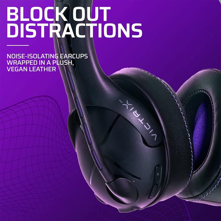 Victrix Gambit Schwarz drahtlos and verkabelt Gaming Kopfhörer mit Mic - PlayStation PS4, PS5 - Espo
