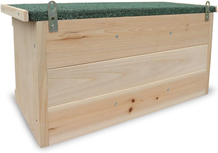 HABAU Nistkasten und Spatzenhaus mit 3 Brutkammern, aus Vollholz, 45,5 x 17 x 23 cm