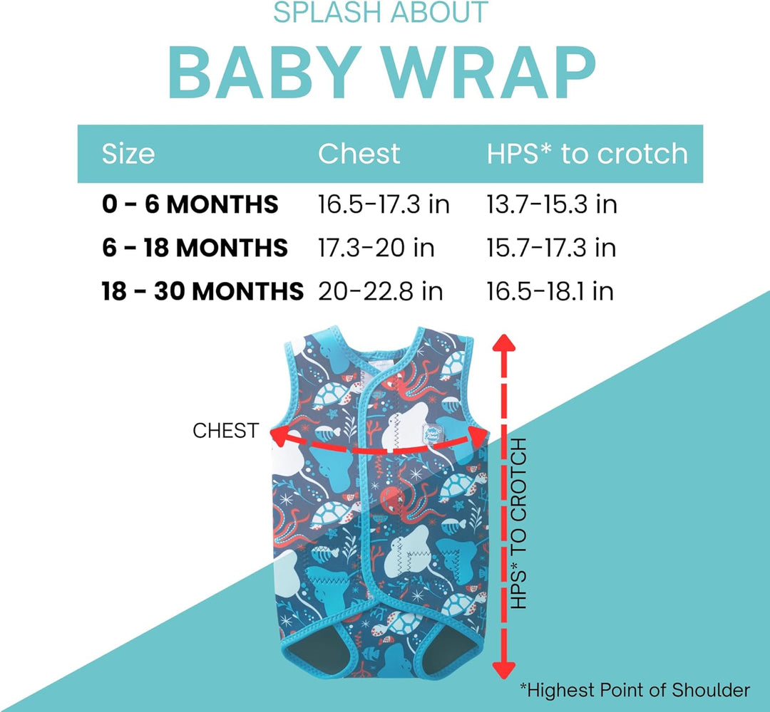 Splash About Baby Wrap Neoprenanzug 6-18 monate Under The Sea, 6-18 monate Under The Sea