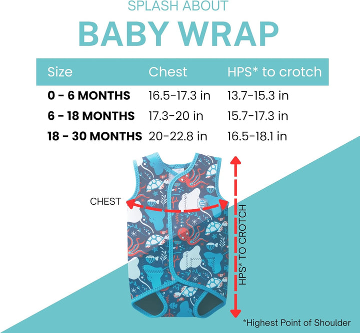 Splash About Baby Wrap Neoprenanzug 6-18 monate Under The Sea, 6-18 monate Under The Sea