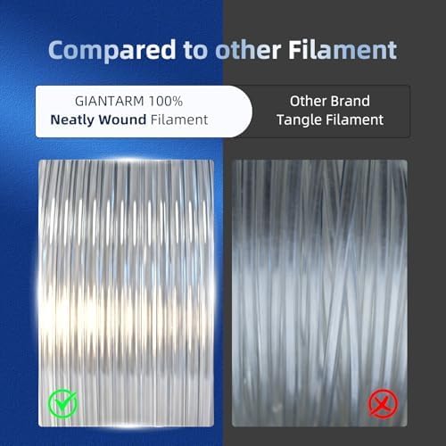 PLA Filament 1.75mm, GIANTARM 3D Drucker Filament PLA Schwarz 1kg Spool A-schwarz, A-schwarz