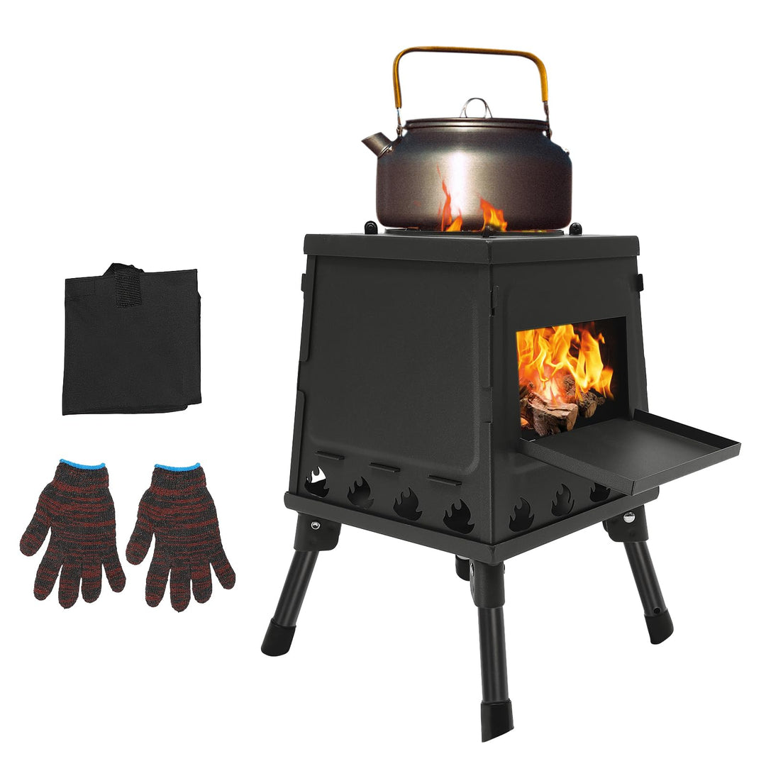 Outdoor Campingzelt Holzofen, Zeltkocher Ofen Kocher, Camping Zelt Herd Stove, Faltbarer Ofen, Terra