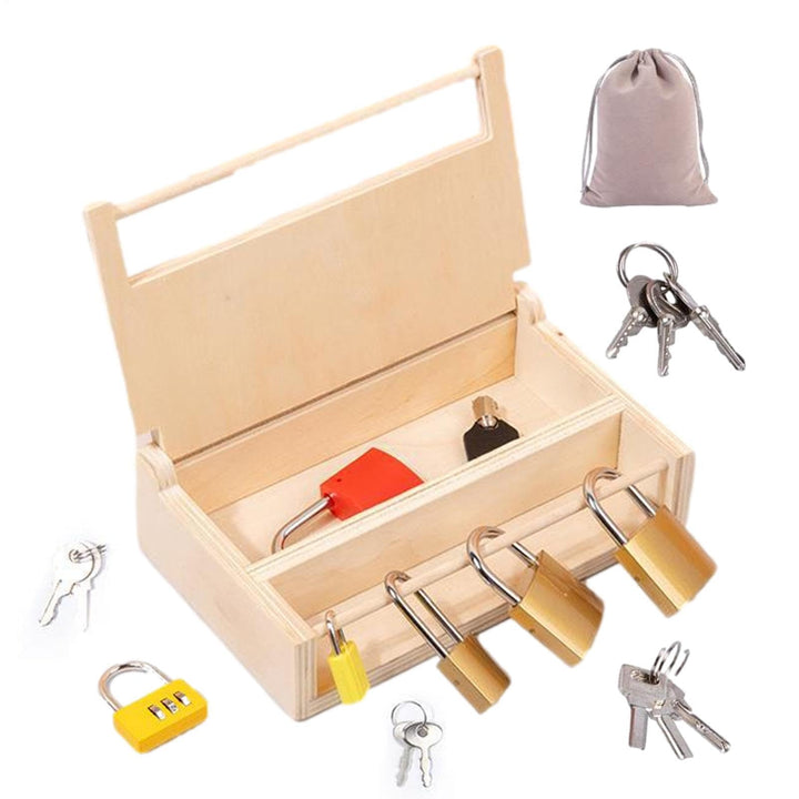 Spielzeugset Mit Schloss Und Schlüssel 19,5 X 12 X 5,7 Cm | Kinder Lernspielzeug Schloss Und Schlüss