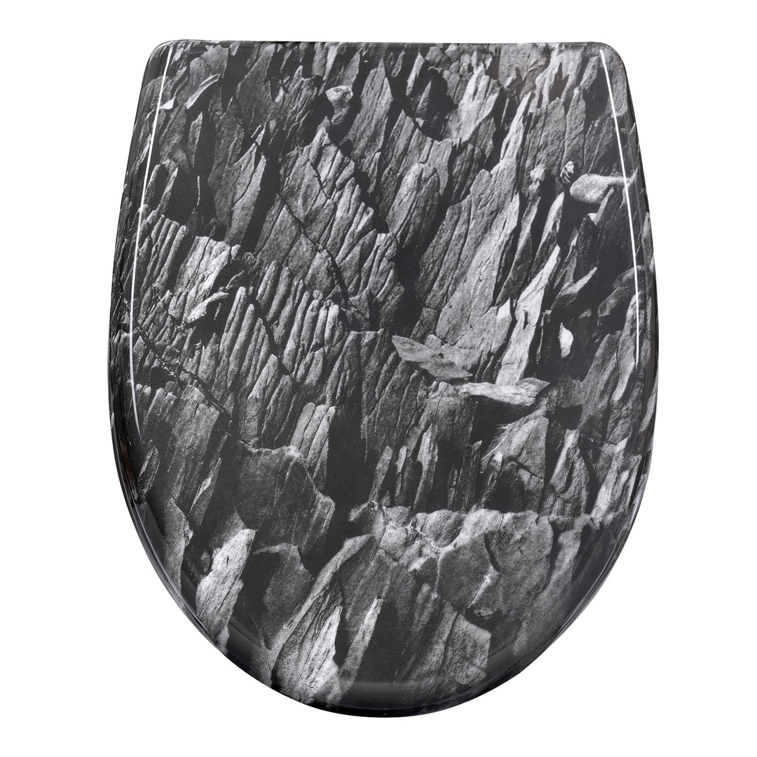 WOLTU Toilettendeckel, WC Sitz mit Absenkautomatik, Klodeckel Klobrille mit Quick-Release-Funktion,